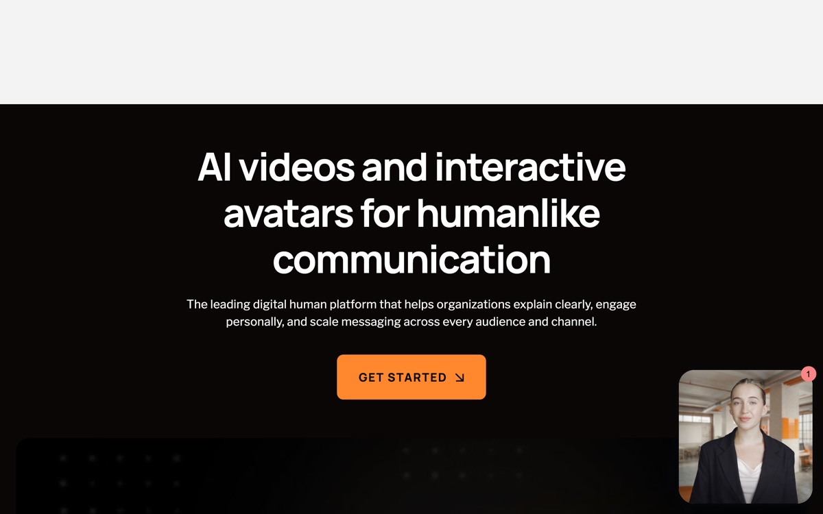 Screenshot of the D-ID website