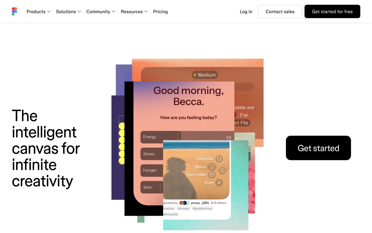 Screenshot of the Figma website