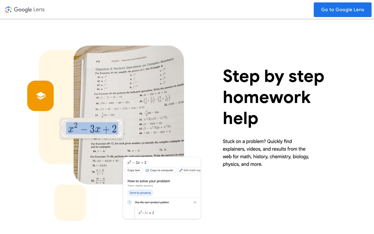 Screenshot of the Socratic website